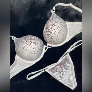 新品❤️victoria's secret bra 34B & panty S Victoria's Secret unlined 34B,36D BRA SET+panty+S,M,L TEDDY